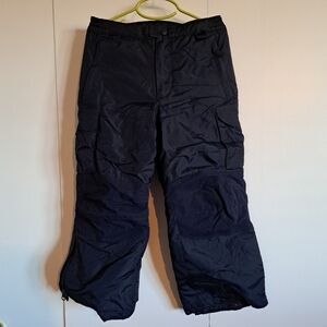 Lands' End boys size 6 black snow pants, warm EUC
